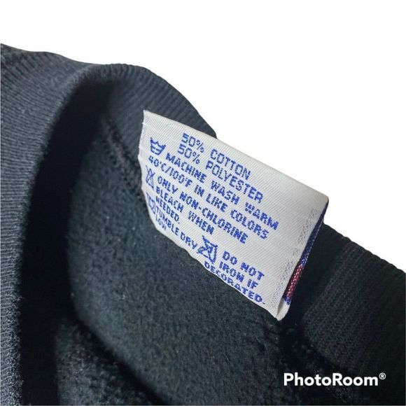 Vintage Desert Strom Sweatshirt We Support Our Troops Black Crew Neck Medium USA - Picture 7 of 7